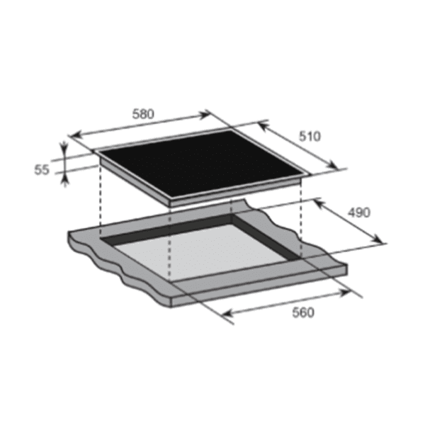 Baumatic BCT4 60cm Induction Ceramic Cooktop – Schematic