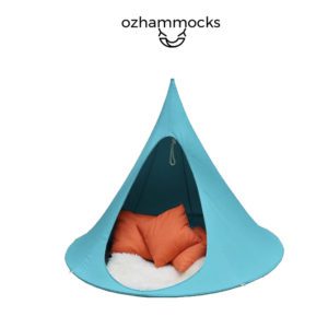 OZHammocks Kids Hanging Tent Hammock - Blue -web ready