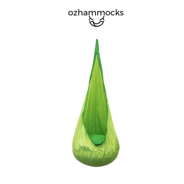 OZHammocks SQ4149347 Kids Hanging Pod Hammock – Green-web ready