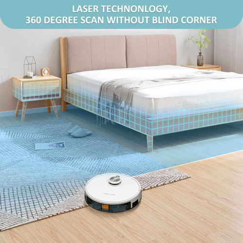 Tesvor S6 Turbo Robot Vacuum Cleaner Mop With Laser Navigation 4000Pa-Laser technology