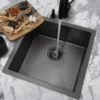 CBF S4444GM Brushed Gun Metal Kitchen Sink – Single Bowl – 440 x 440mm (7)