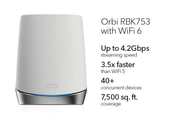 RBK753-100AUS Orbi AX4200 TriBand WiFi 6 Mesh System