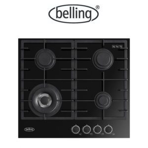 Belling BDC604BK 60cm Black Gas-Thru-Glass Cooktop
