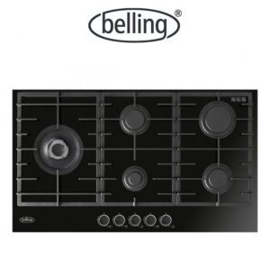 Belling BDC905LBK 90cm Black Gas-Thru-Glass Cooktop