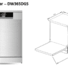 DiLusso DW365DGS 60cm Stainless Steel Freestanding Dishwasher – 14 Place Settings